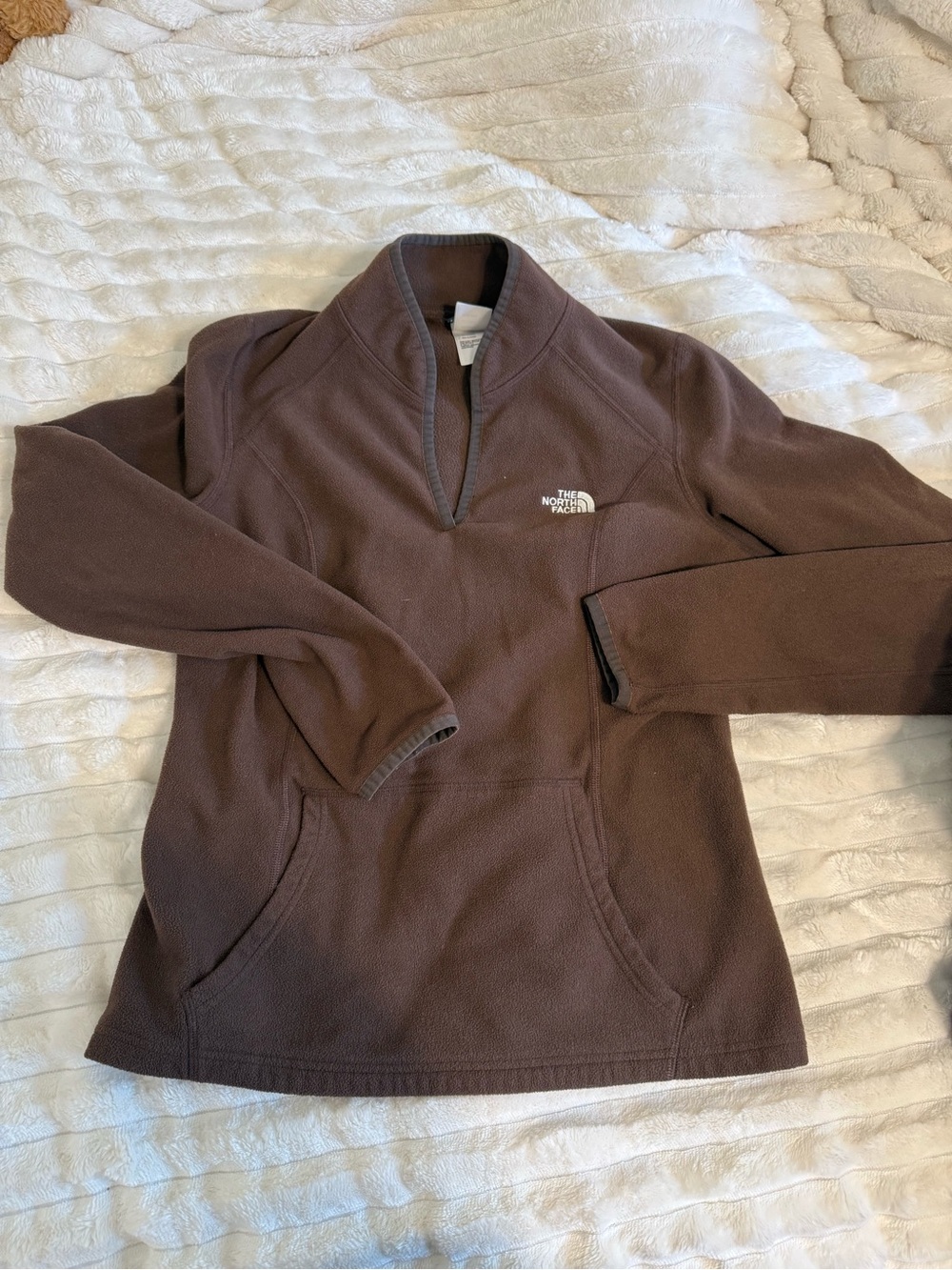 The North Face Chocolate Brown Half-Zip Fleece Pullover
